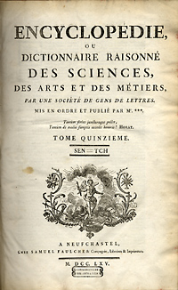 Encyclopdie de Diderot et D'Alembert Paris, 17511776