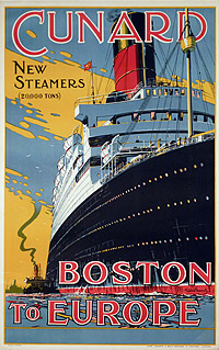 Affiche de la Compagnie Cunard