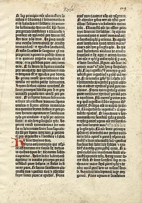 Feuillet de la bible  42 lignes